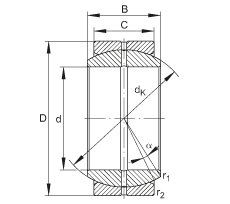 關(guān)節(jié)軸承 GE180-DO, 根據(jù) DIN ISO 12 240-1 標準，需維護