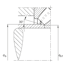推力調(diào)心滾子軸承軸承 29448-E1-XL, 根據(jù) DIN 728/ISO 104 標(biāo)準(zhǔn)的主要尺寸，單向，可分離