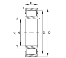 TORB軸承 C39/900-XL-M, 圓柱孔，黃銅保持架，滾動體引導(dǎo)