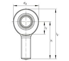 桿端軸承 GAL12-DO, 根據(jù) DIN ISO 12 240-4 標(biāo)準(zhǔn)，帶左旋外螺紋，需維護(hù)