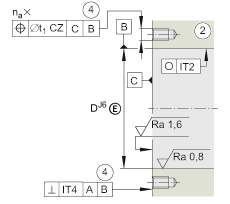 角接觸球軸承單元 ZKLFA1263-2Z, 雙向，螺釘安裝，兩側(cè)間隙密封
