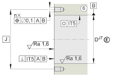 角接觸球軸承單元 DKLFA40115-2RS, 雙向，螺釘安裝，兩側(cè)唇密封，帶平端的法蘭