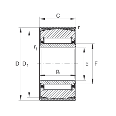 調(diào)心滾針軸承 PNA35/55-XL, 帶內(nèi)圈