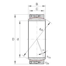 大的關(guān)節(jié)軸承 GE800-DW, 根據(jù) DIN ISO 12 240-1 標(biāo)準(zhǔn)，免維護(hù)