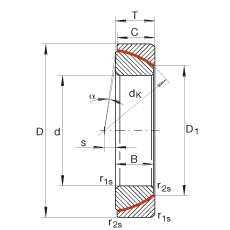 角接觸關(guān)節(jié)軸承 GE190-SW, 根據(jù) DIN ISO 12 240-2 標(biāo)準(zhǔn)，免維護(hù)