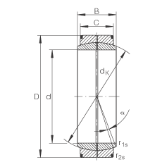 關(guān)節(jié)軸承 GE800-DO, 根據(jù) DIN ISO 12 240-1 標(biāo)準(zhǔn)，需維護