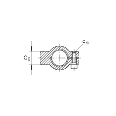 液壓桿端軸承 GIHNRK160-LO, 根據(jù) DIN ISO 12 240-4 標準，帶右旋螺紋夾緊裝置，需維護