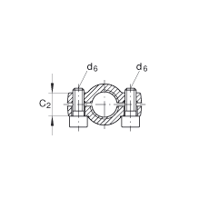 液壓桿端軸承 GIHNRK12-LO, 根據(jù) DIN ISO 12 240-4 標(biāo)準(zhǔn)，帶右旋螺紋夾緊裝置，需維護(hù)