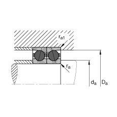 主軸軸承 HCB71900-E-T-P4S, 調(diào)節(jié)，成對或單元安裝，接觸角 α = 25°，陶瓷球，限制公差