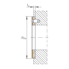 推力墊圈 EGW12-E40-B, 推力墊圈，免維護(hù)，帶銅襯
