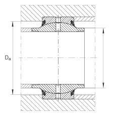 關(guān)節(jié)軸承 GE70-HO-2RS, 根據(jù) DIN ISO 12 240-1 標(biāo)準(zhǔn)，需維護(hù)，兩側(cè)唇密封