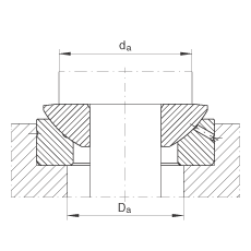 推力關(guān)節(jié)軸承 GE10-AX, 根據(jù) DIN ISO 12 240-3 標(biāo)準(zhǔn)，需維護(hù)