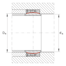 大的關(guān)節(jié)軸承 GE800-DW, 根據(jù) DIN ISO 12 240-1 標(biāo)準(zhǔn)，免維護(hù)