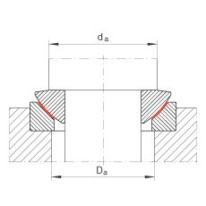 推力關(guān)節(jié)軸承 GE10-AW, 根據(jù) DIN ISO 12 240-3 標準，免維護