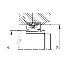 調(diào)心滾子軸承 239/500-K-MB + AH39/500-H, 根據(jù) DIN 635-2 標(biāo)準(zhǔn)的主要尺寸，帶錐孔和退卸套